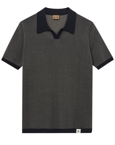 Mos Mosh - MMGRoma Batti Knit Polo - Navy
